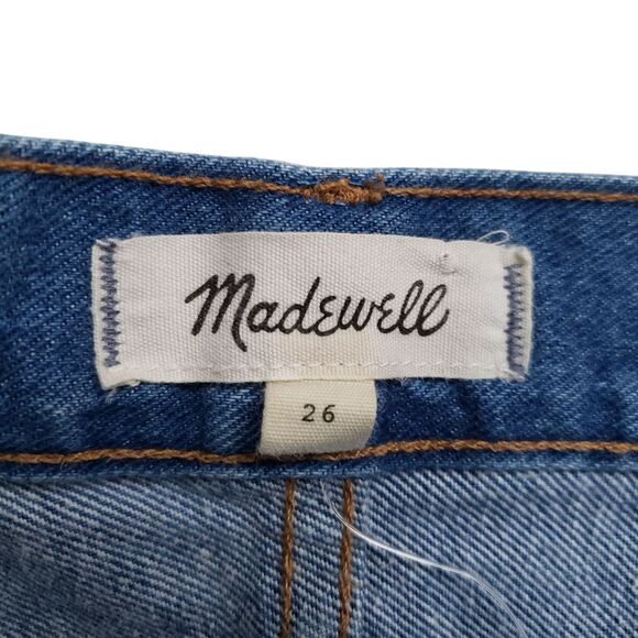 Madewell The Perfect Jean Short Womens 26 Denim High Rise Cut off Raw Frayed Hem - Picture 3 of 7